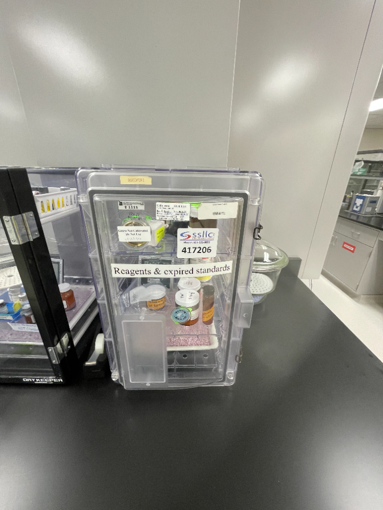 Image of Clear Acrylic Desiccator Cabinet with Shelves